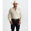 Tempco Mens El Vikingo Button Down Long Sleeve Shirt Light Yellow - TMVKBTLS-416