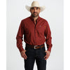 Tempco Mens El Vikingo Button Down Long Sleeve Shirt Red Geo - TMVKBTLS-417
