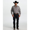 Tempco Mens El Vikingo Square Snap Long Sleeve Shirt Blue/Brown - TMVKSNLS-421