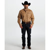 Tempco Mens El Vikingo Square Snap Long Sleeve Shirt Brown - TMVKSNLS-414
