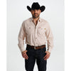 Tempco Mens El Vikingo Square Snap Long Sleeve Shirt Cream/Brown - TMVKSNLS-415