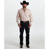 Tempco Mens El Vikingo Square Snap Long Sleeve Shirt Cream/Brown - TMVKSNLS-415