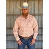 Tempco Mens El Vikingo Square Snap Long Sleeve Shirt Pink Geo - TMVKSNLS-412