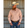 Tempco Mens El Vikingo Square Snap Long Sleeve Shirt Pink Geo - TMVKSNLS-412