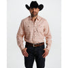 Tempco Mens El Vikingo Square Snap Long Sleeve Shirt Pink Geo - TMVKSNLS-412