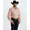 Tempco Mens El Vikingo Square Snap Long Sleeve Shirt Pink Geo - TMVKSNLS-412