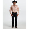Tempco Mens El Vikingo Square Snap Long Sleeve Shirt Pink Geo - TMVKSNLS-412