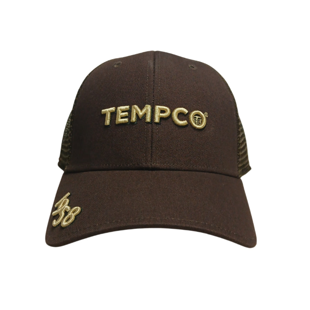 Tempco Mens Embroidered Logo Snapback Cap Brown - TCHOA203-BRN
