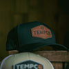 Tempco Mens Leather Badge Cap Black - TC0002-BLK