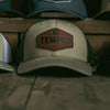 Tempco Mens Leather Badge Cap Brown/Khaki - TC0002-BRN/KHA