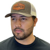 Tempco Mens Leather Badge Cap Khaki/Coffee - TC0002-KHA/COF