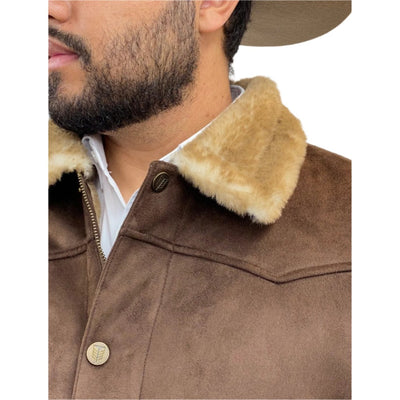 Tempco Mens Marlboro Faux Suede Shearling Jacket