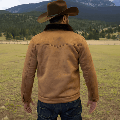 Tempco Mens Marlboro Faux Suede Shearling Jacket - TM6002