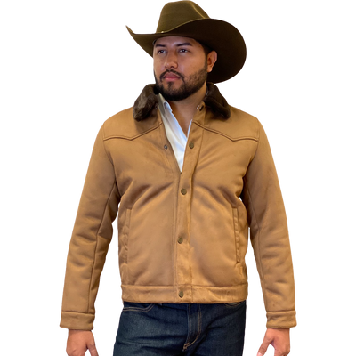 Tempco Mens Marlboro Shearling Suede Trucker Jacket - TM6002