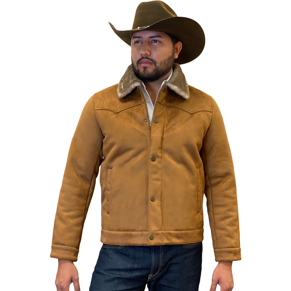 Tempco Mens Marlboro Shearling Suede Trucker Jacket - TM6002