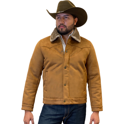 Tempco Mens Marlboro Shearling Suede Trucker Jacket - TM6002