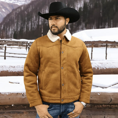 Tempco Mens Marlboro Faux Suede Sherpa Jacket