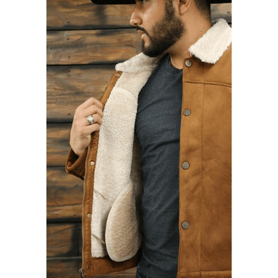 Tempco Mens Marlboro Faux Suede Sherpa Jacket