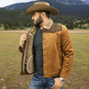 Tempco Mens Marlboro Shearling Suede Trucker Jacket