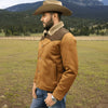 Tempco Mens Marlboro Shearling Suede Trucker Jacket