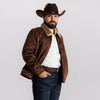 Tempco Mens Marlboro Shearling Suede Trucker Jacket