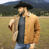 Tempco Mens Marlboro Shearling Suede Trucker Jacket