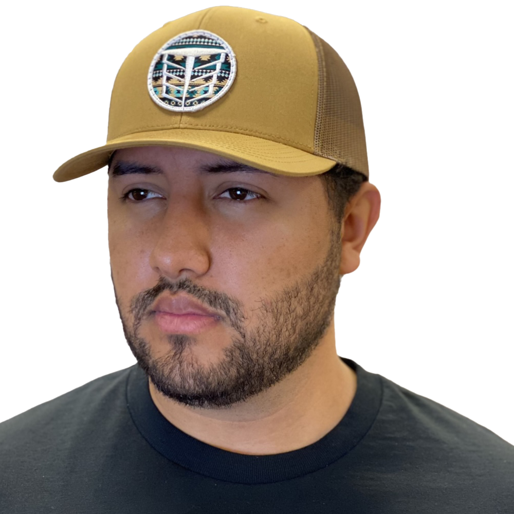 Tempco Mens Mesh Aztec Patch Cap Gold - TC0001-GLD