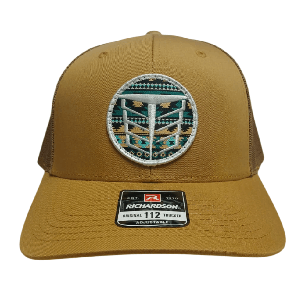 Tempco Mens Mesh Aztec Patch Cap Gold