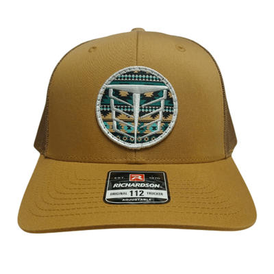 Tempco Mens Mesh Aztec Patch Cap Gold