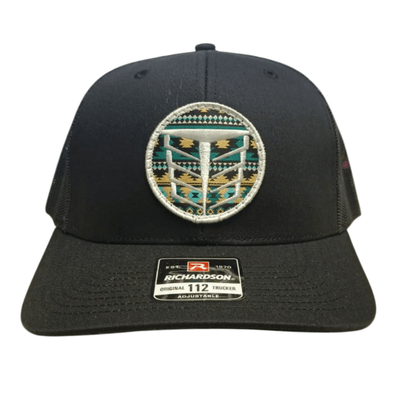 Tempco Mens Mesh Aztec Patch Cap Black