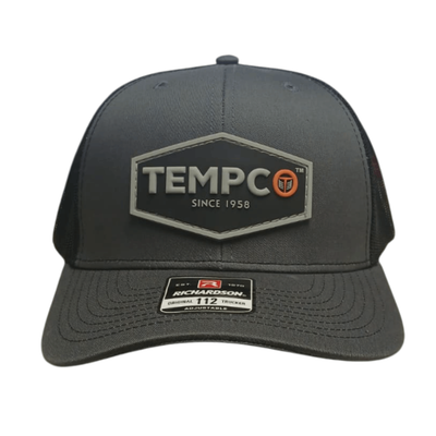 Tempco Mens Mesh Patch Cap Charcoal/Black