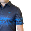Tempco Mens Printed Short Sleeve Polo Navy Aztec - TMPRTPSS1589