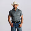 Tempco Mens Printed Short Sleeve Snap Polo Shirt Sage - TMPRTPSS2013