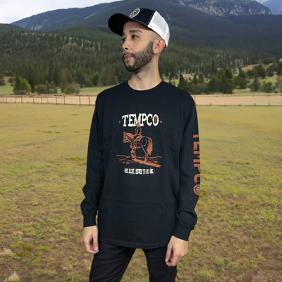 Tempco Mens Ride Alone Long Sleeve T-Shirt Black