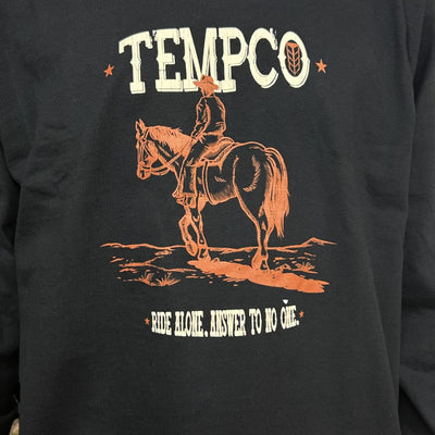 Tempco Mens Ride Alone Long Sleeve T-Shirt Black