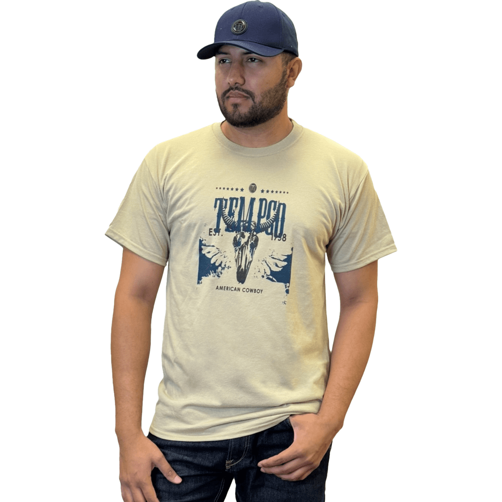 Tempco Mens Sand Cowboy T-Shirt Sand - SANDCOWBOY