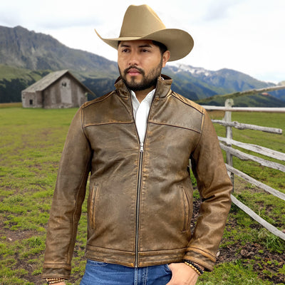 Tempco Mens Sawyer Leather Jacket - TM2808