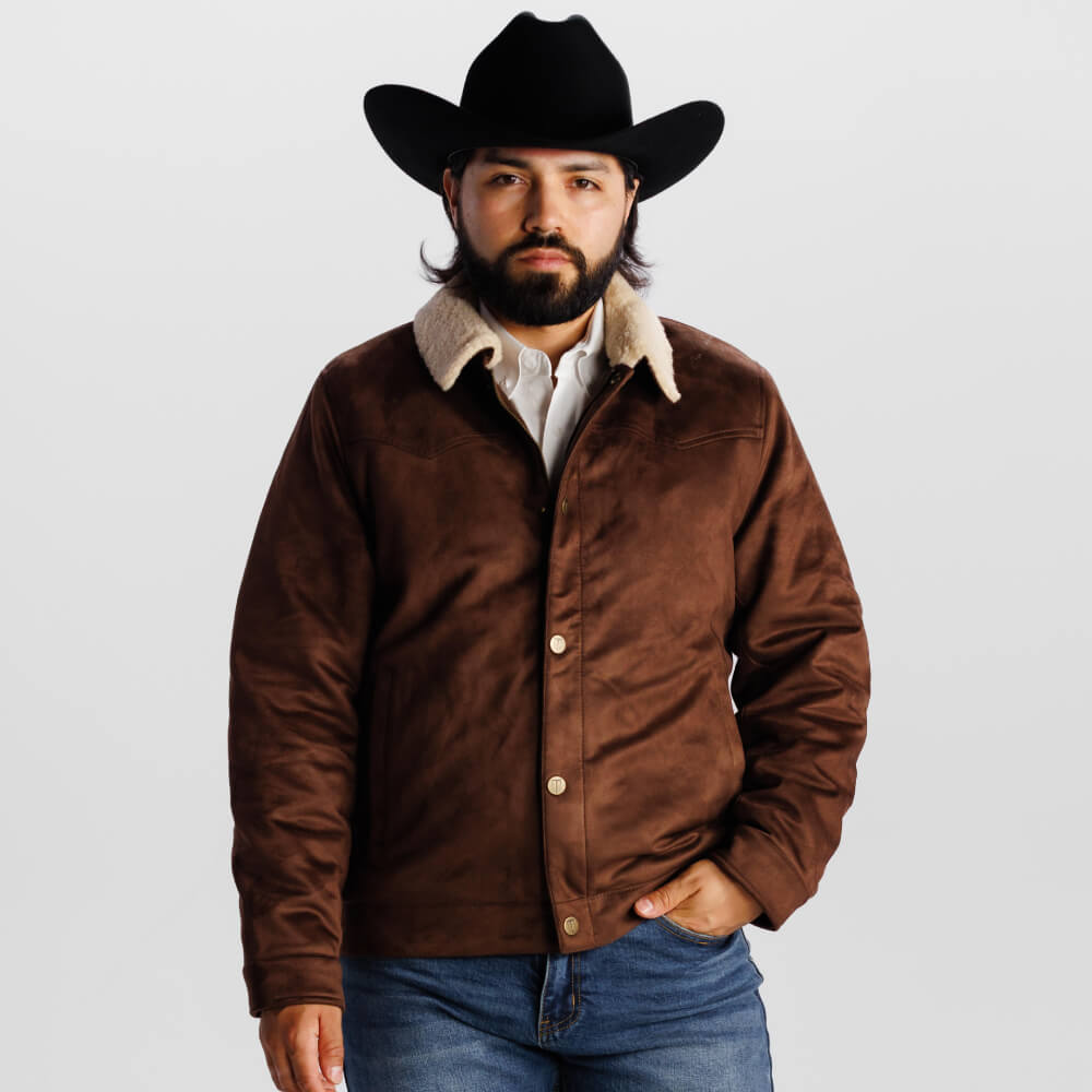 Tempco Mens Sherpa Suede Trucker Jacket - TM6001