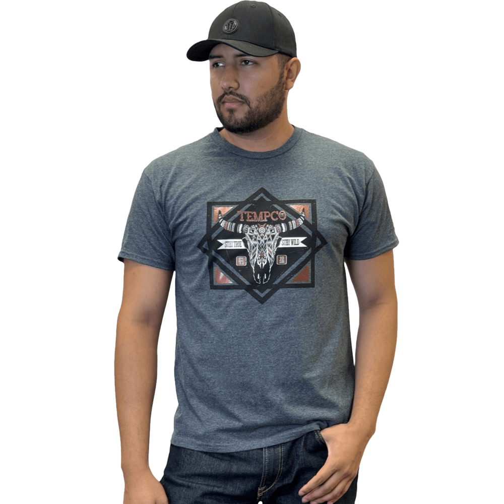 Tempco Mens Stay Wild T-Shirt Dark Heather - STAYWILD