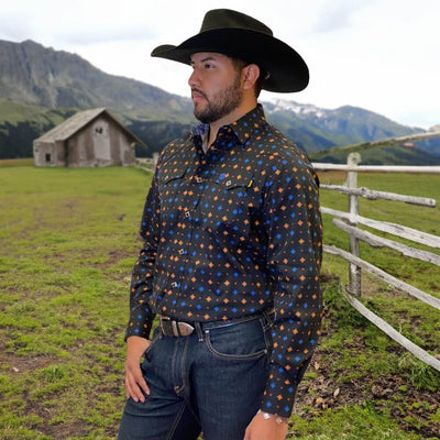 Tempco Mens Vikingo Snap Buttons Long Sleeve Shirt
