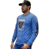 Tempco Mens Western Bull Long Sleeve T-Shirt Blue - WESTERNBULL