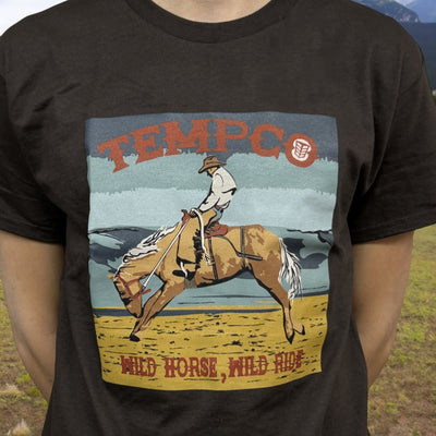 Tempco Mens Wild Ride Short Sleeve T-Shirt Brown