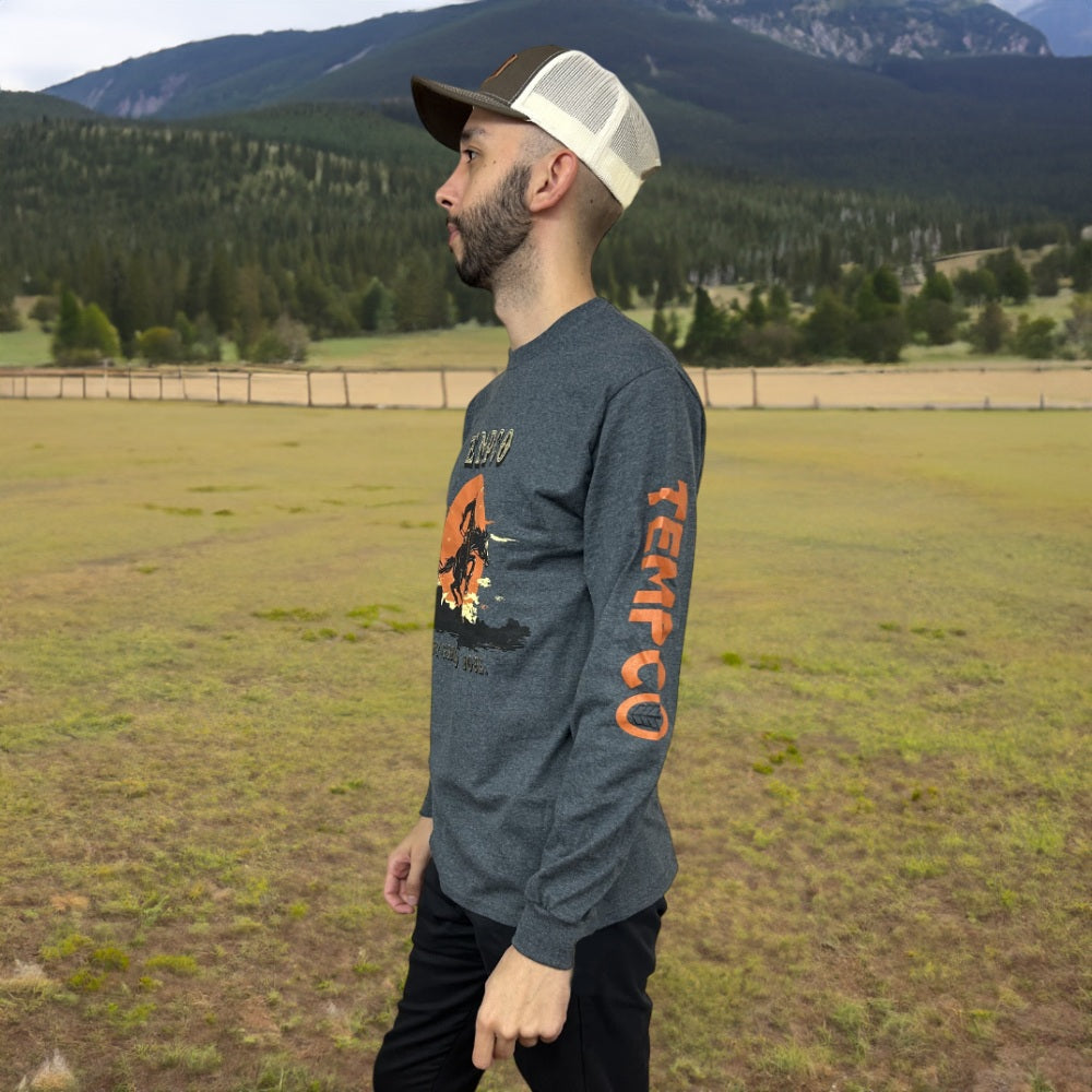 Tempco Mens Wild Soul Long Sleeve T-Shirt Grey