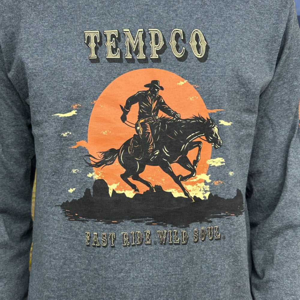 Tempco Mens Wild Soul Long Sleeve T-Shirt Grey