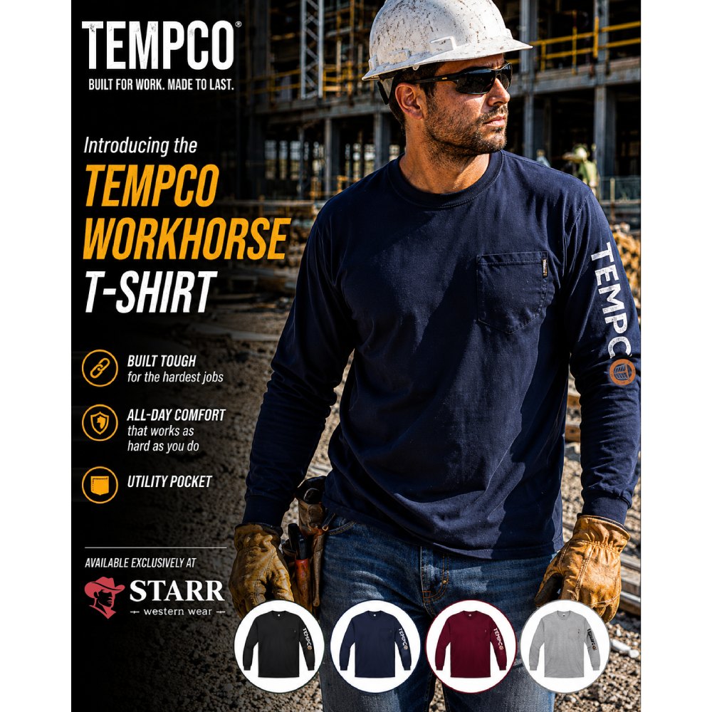 Tempco Mens Workhorse Long Sleeve Work T-Shirt