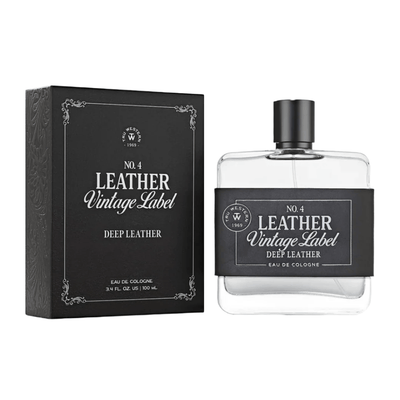 Tru Western Mens 3.4oz Vintage Label Deep Leather No 4. Cologne