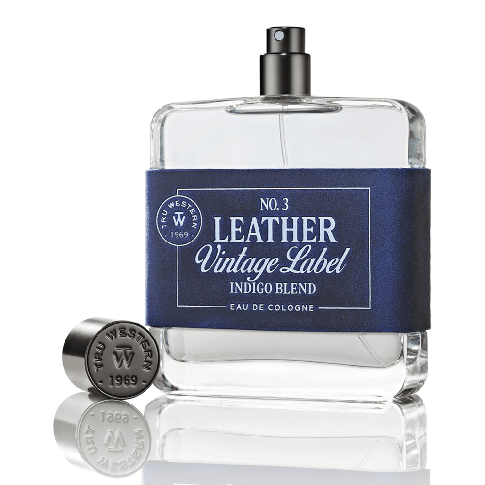 Tru Western Mens 3.4oz Vintage Label Indigo Blend No 3. Cologne