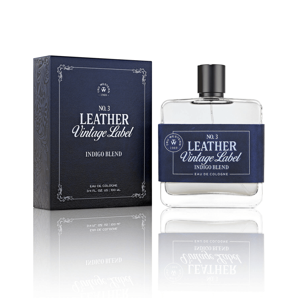 Tru Western Mens 3.4oz Vintage Label Indigo Blend No 3. Cologne