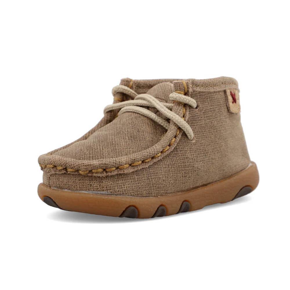 Twisted X Kids Chukka Driving Moc Shoes Dusty Tan - ICA0005