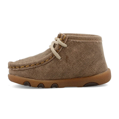 Twisted X Kids Chukka Driving Moc Shoes Dusty Tan - ICA0005